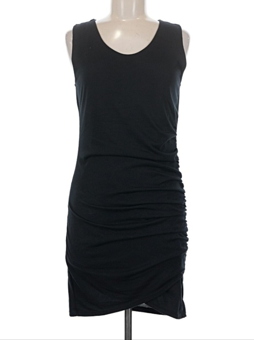 Free Press Black Sleeveless Ruched Dress Size XS